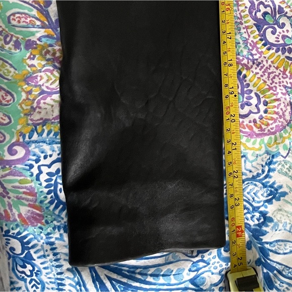 Kenneth Cole Reaction Black Leather Button Up Coat Medium - Picture 13 of 15